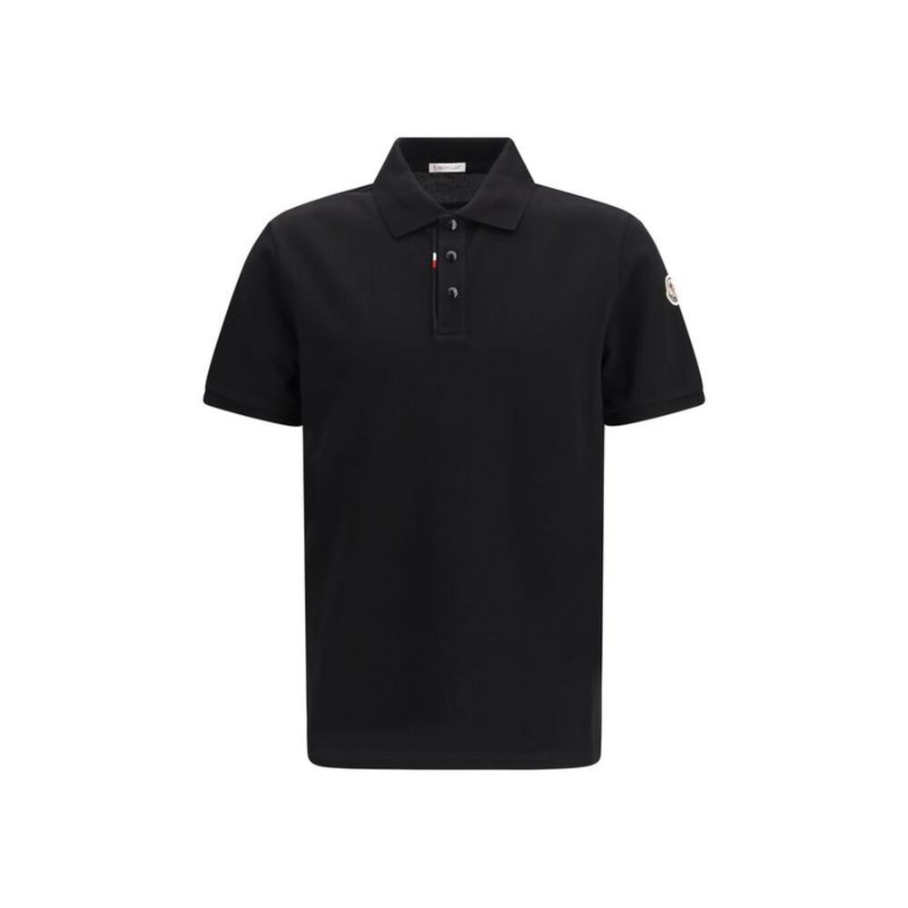 Moncler Black Cotton Polo Men's Shirt